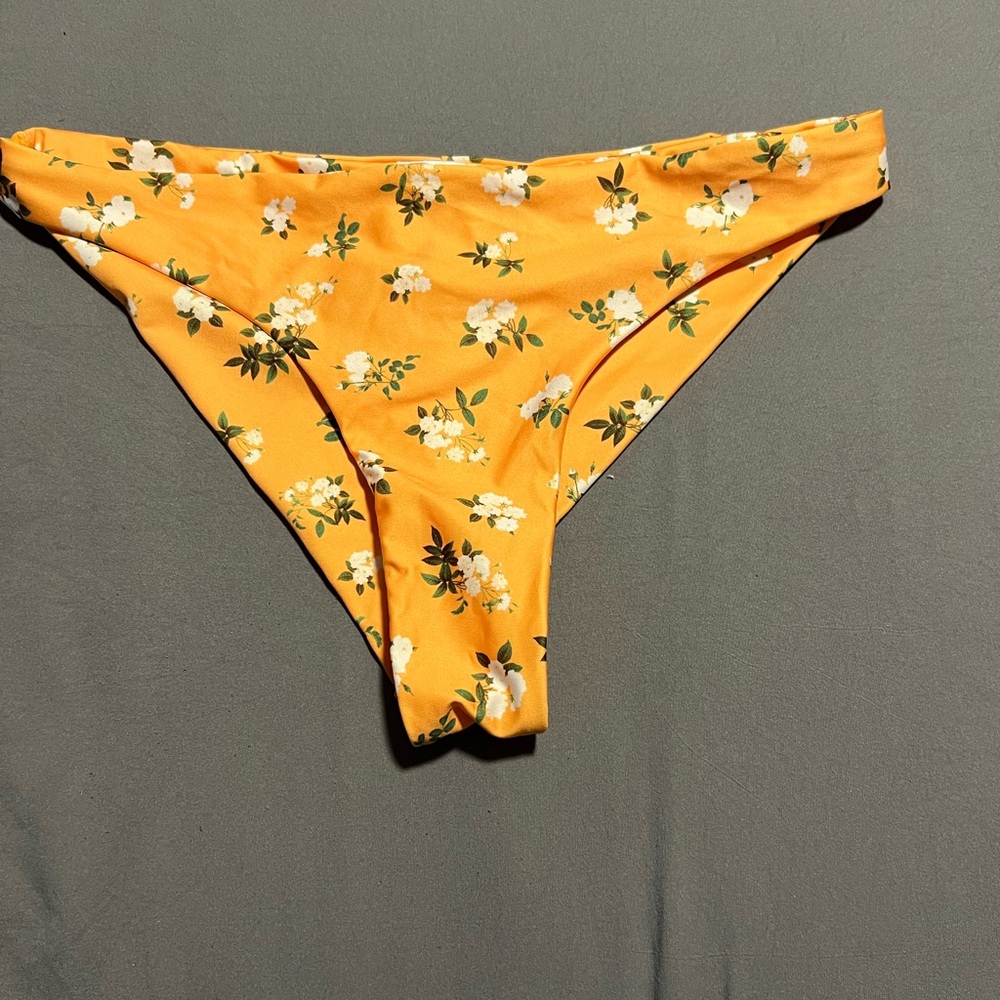 Floral Bikini Bottoms - Yellow and White
